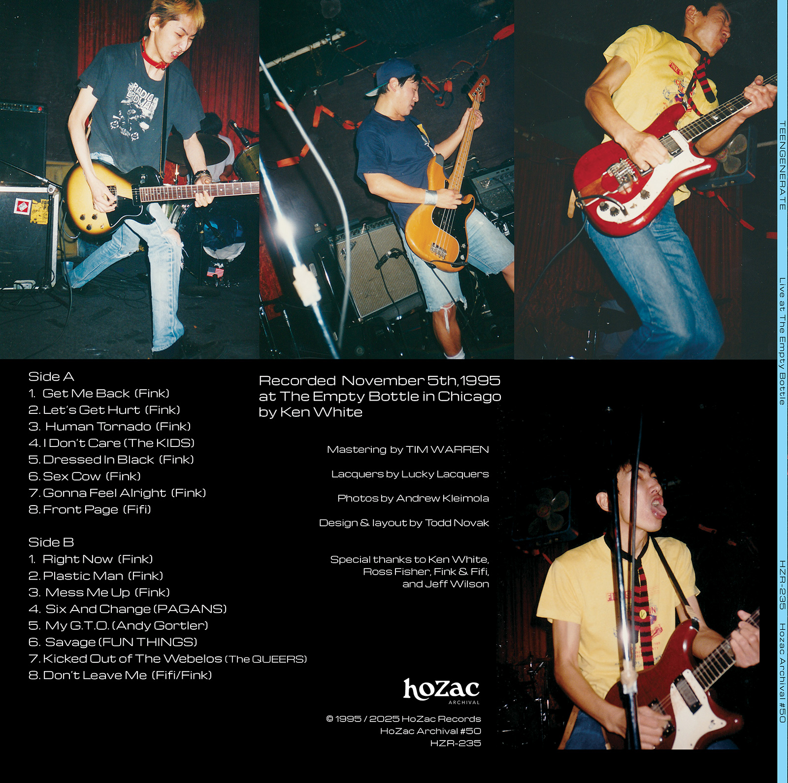 Teengenerate レコード SHIPPING NOW: TEENGENERATE – Live at the Empty Bottle Archival LP